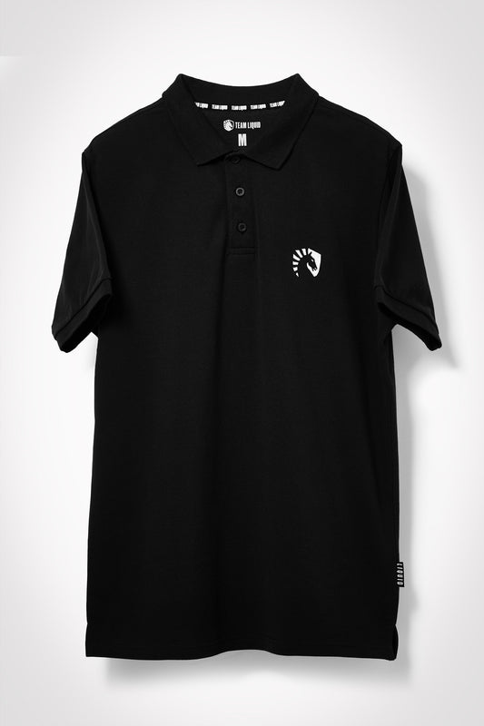 LIQUID HERITAGE SHORT SLEEVE POLO - BLACK - Team Liquid