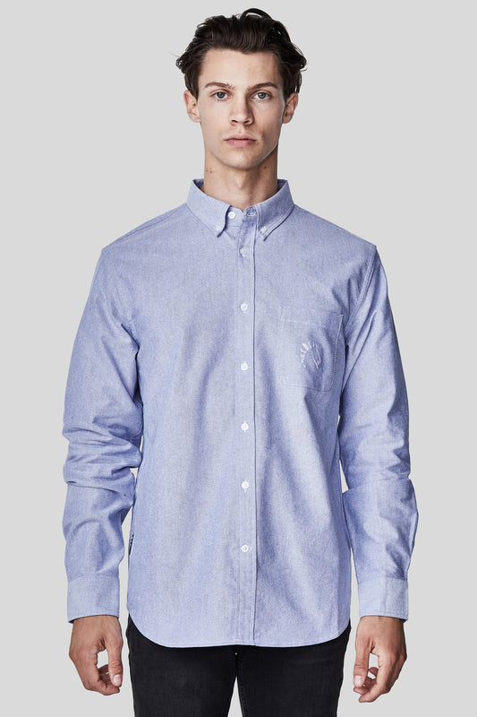 LIQUID LONG SLEEVE OXFORD SHIRT - BLUE OXFORD