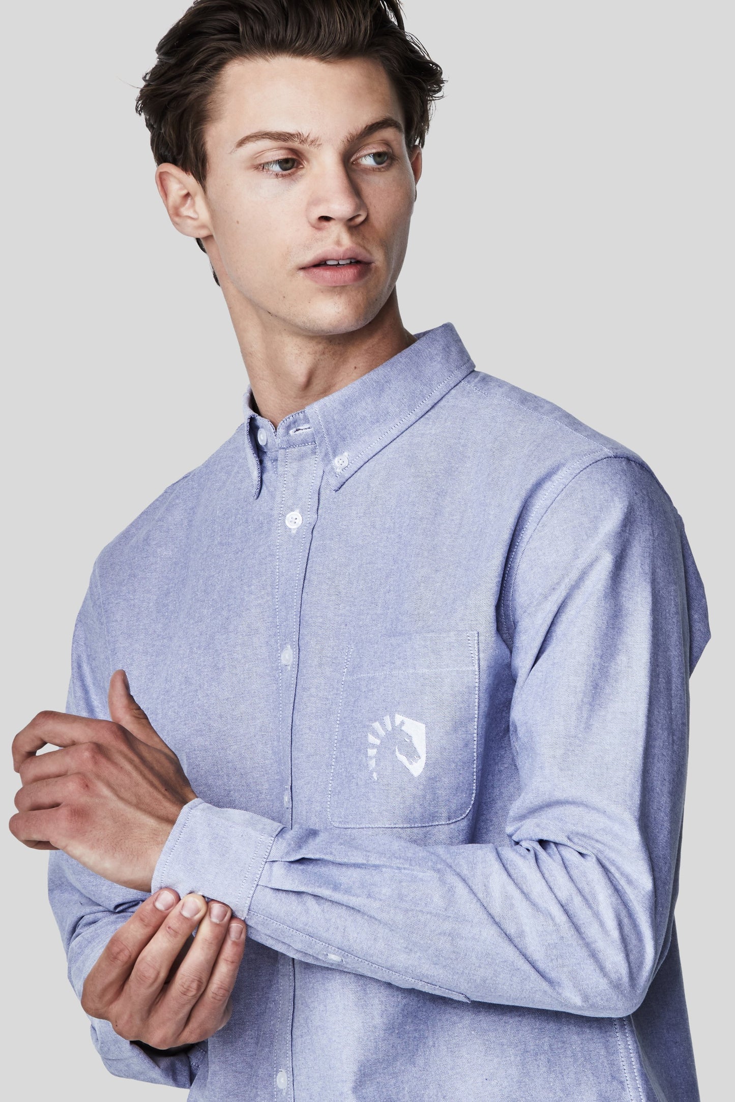 LIQUID LONG SLEEVE OXFORD SHIRT - BLUE OXFORD