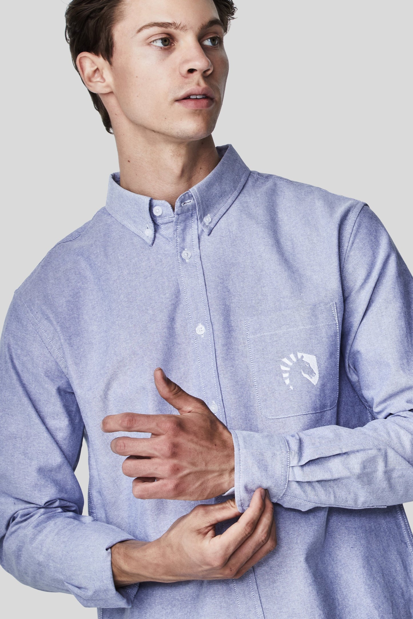 LIQUID LONG SLEEVE OXFORD SHIRT - BLUE OXFORD