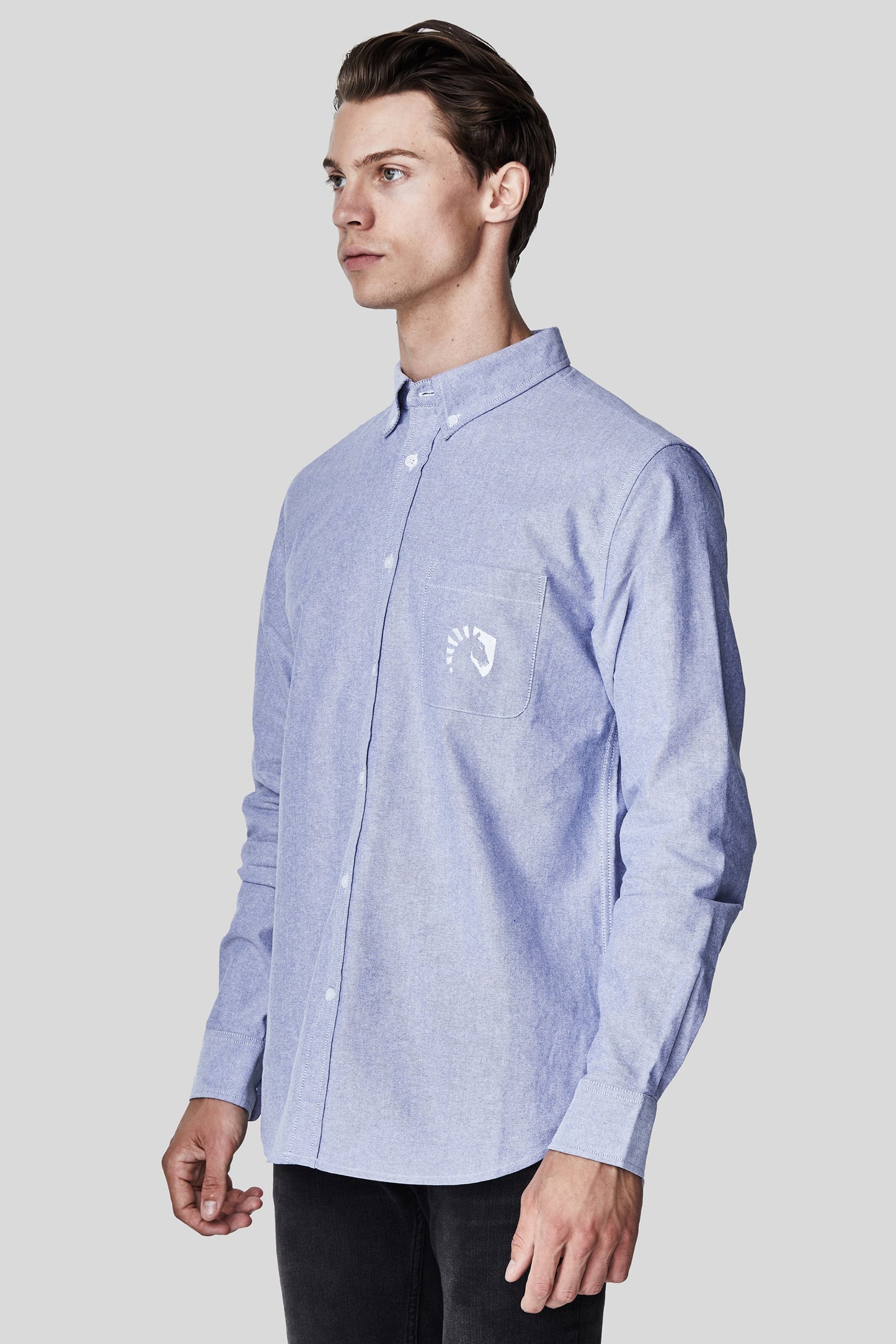 LIQUID LONG SLEEVE OXFORD SHIRT - BLUE OXFORD