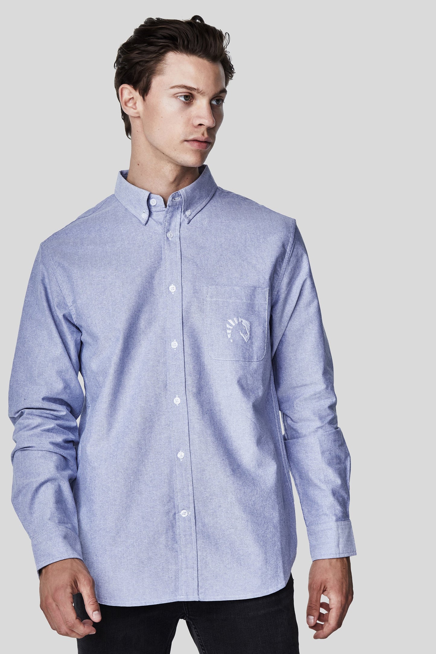 LIQUID LONG SLEEVE OXFORD SHIRT - BLUE OXFORD