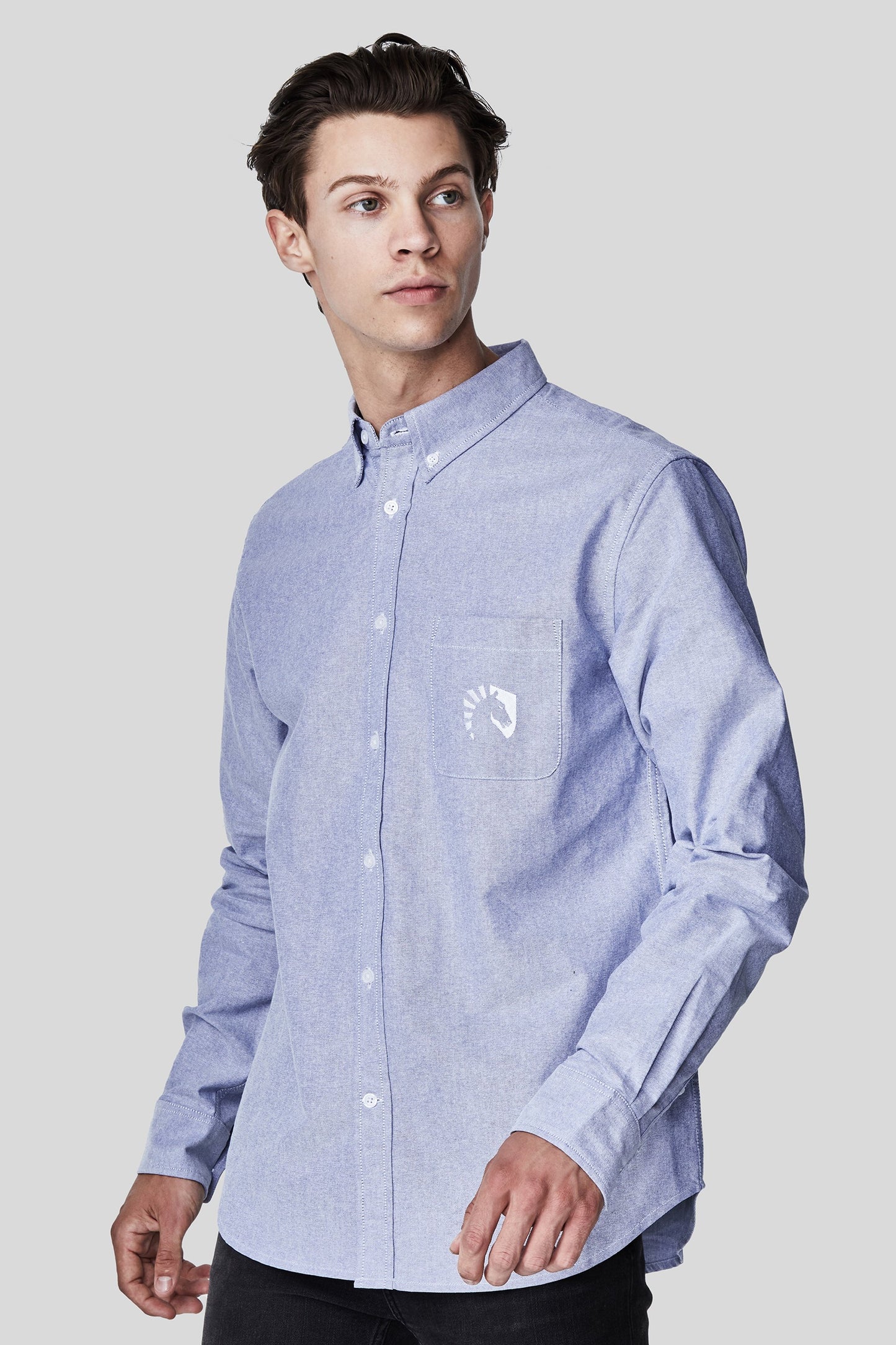 LIQUID LONG SLEEVE OXFORD SHIRT - BLUE OXFORD