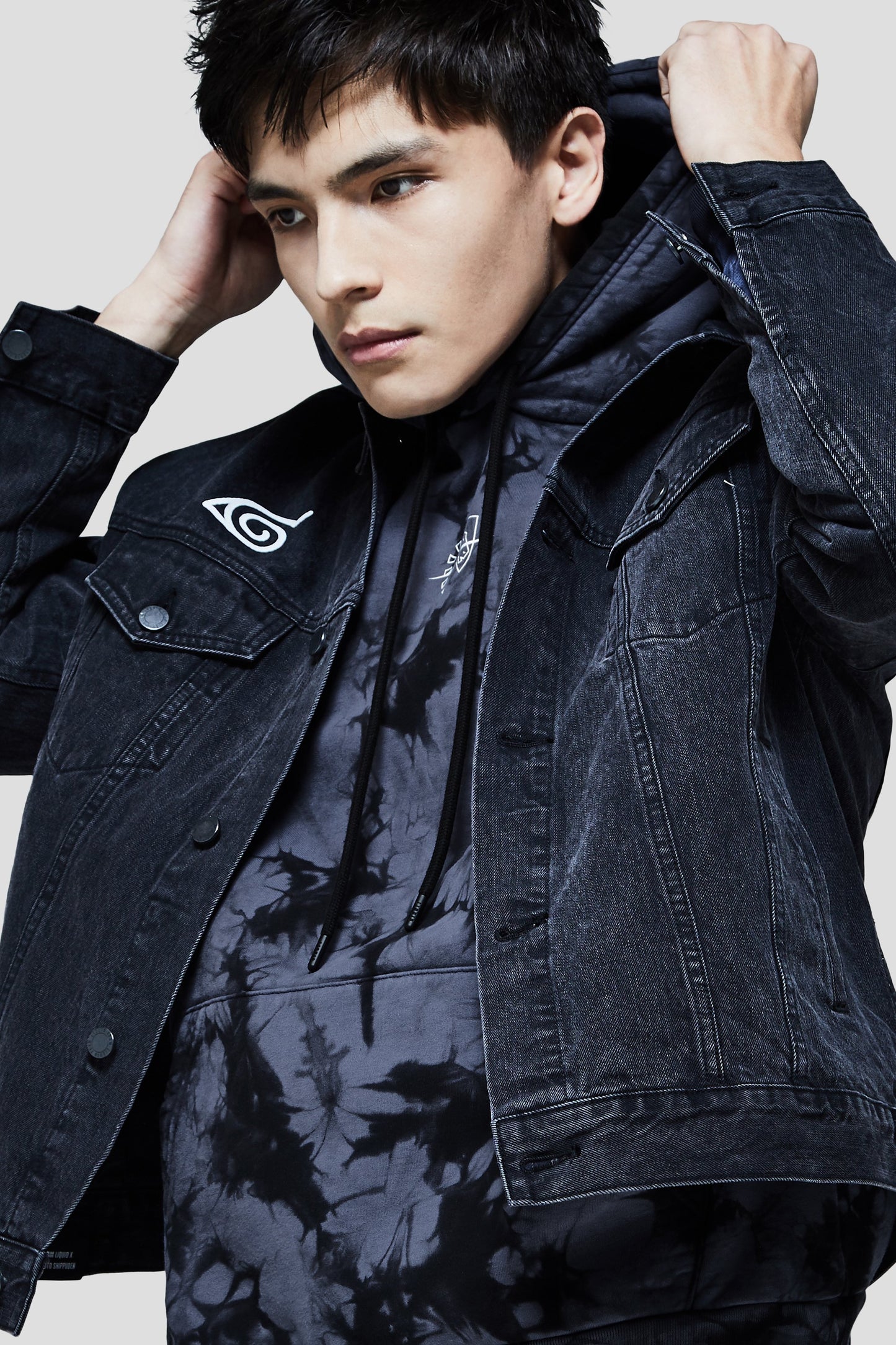 LIQUID x NARUTO LEAF VILLAGE DENIM JACKET