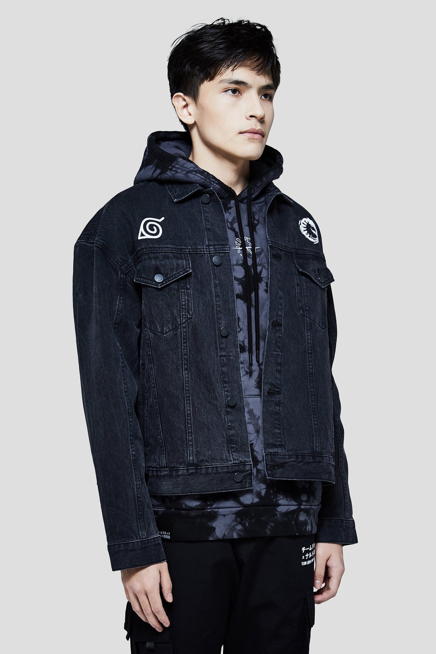 LIQUID x NARUTO LEAF VILLAGE DENIM JACKET
