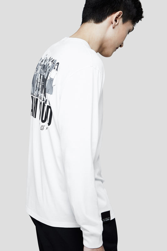 LIQUID x NARUTO LEAF VILLAGE LONG SLEEVE TEE - WHITE