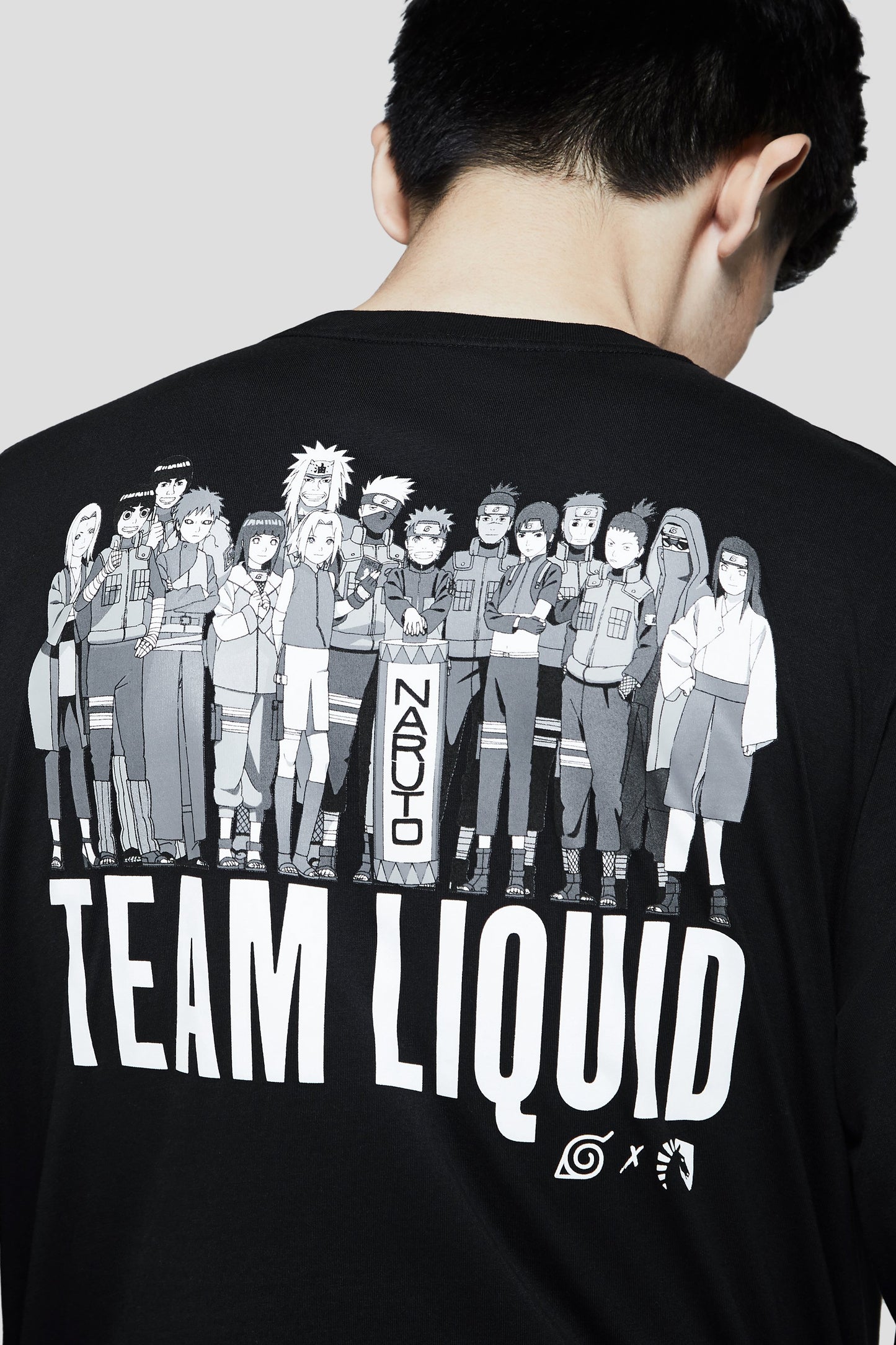 LIQUID x NARUTO LEAF VILLAGE LONG SLEEVE TEE - BLACK