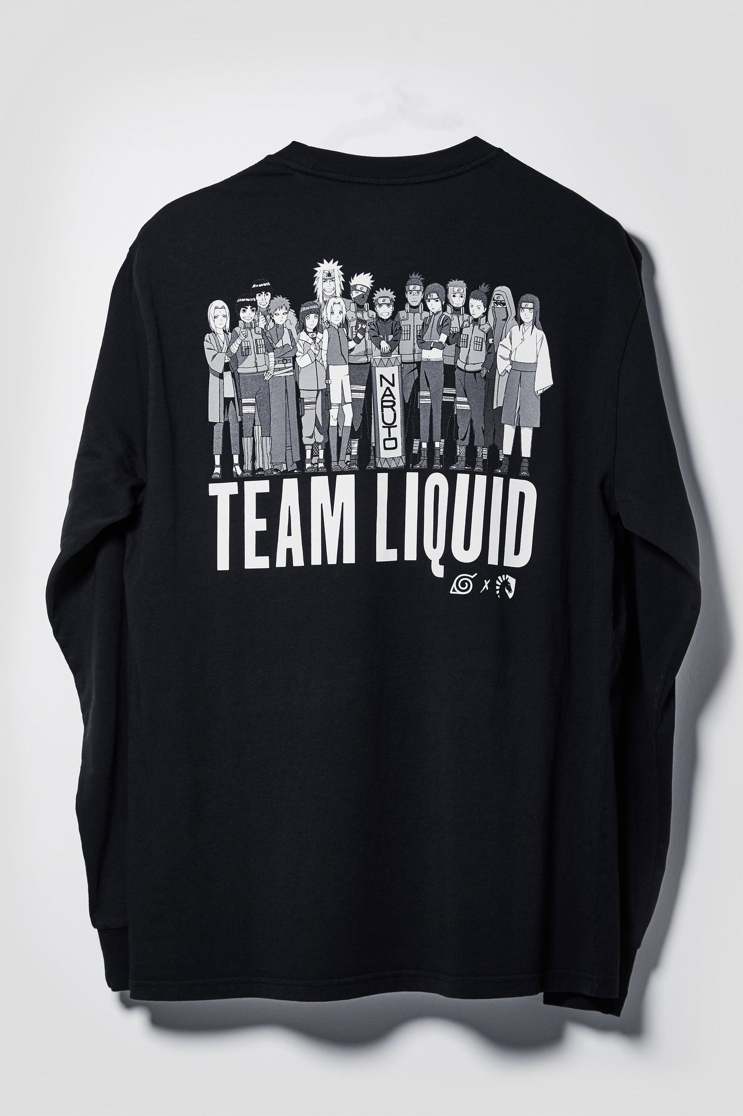 LIQUID x NARUTO LEAF VILLAGE LONG SLEEVE TEE - BLACK