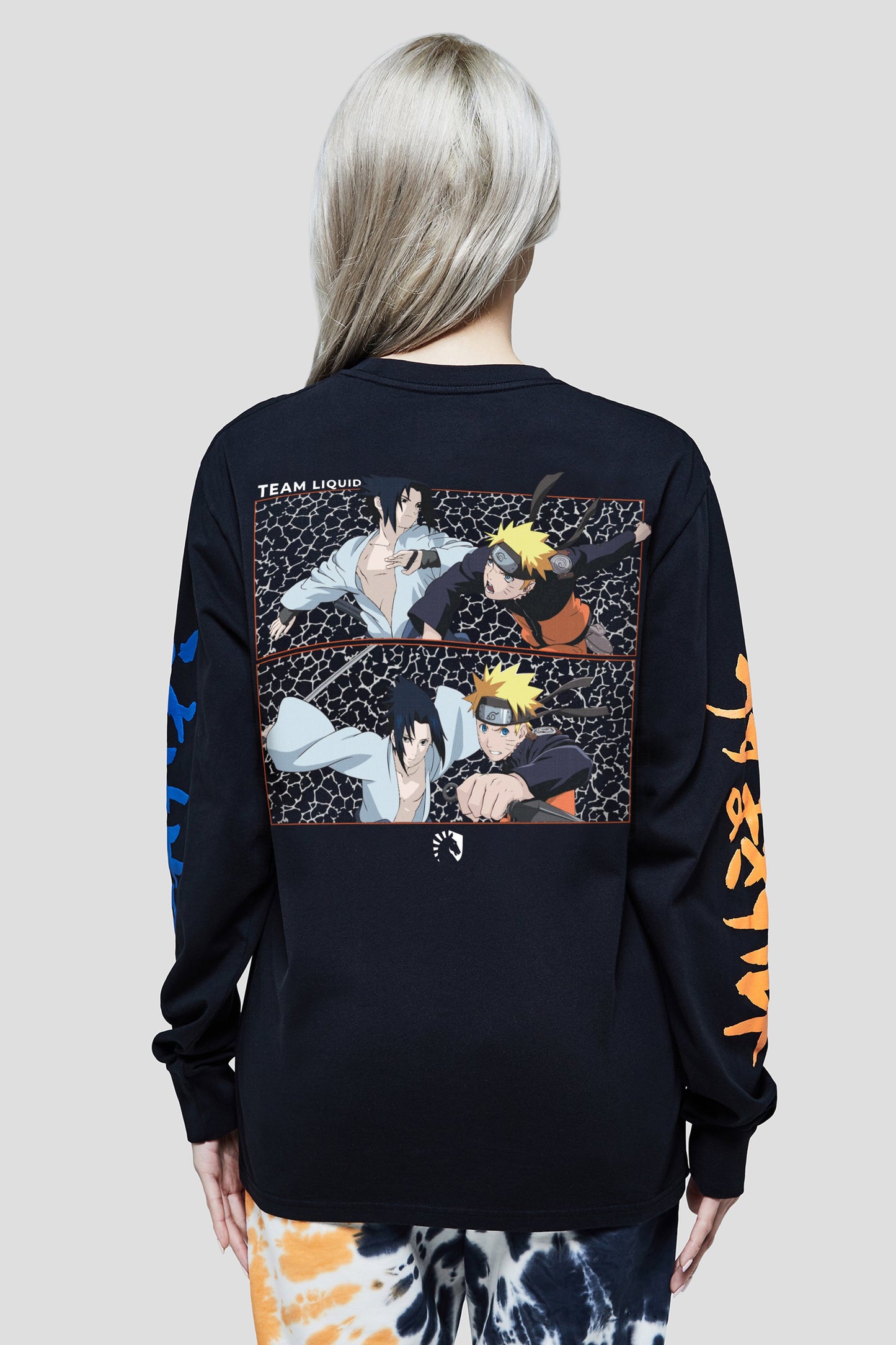 LIQUID x NARUTO VERSUS LONG SLEEVE TEE - BLACK