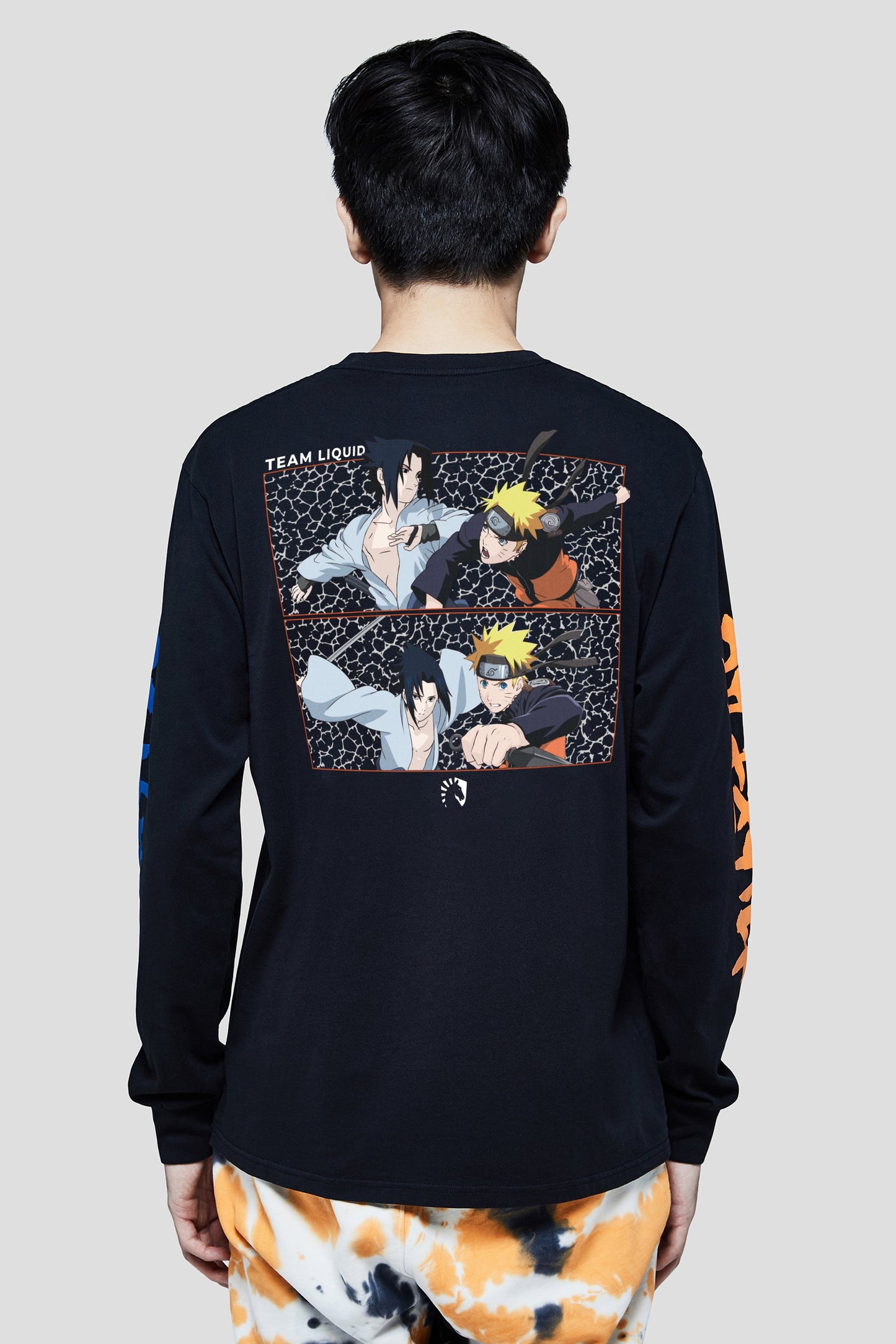 LIQUID x NARUTO VERSUS LONG SLEEVE TEE - BLACK