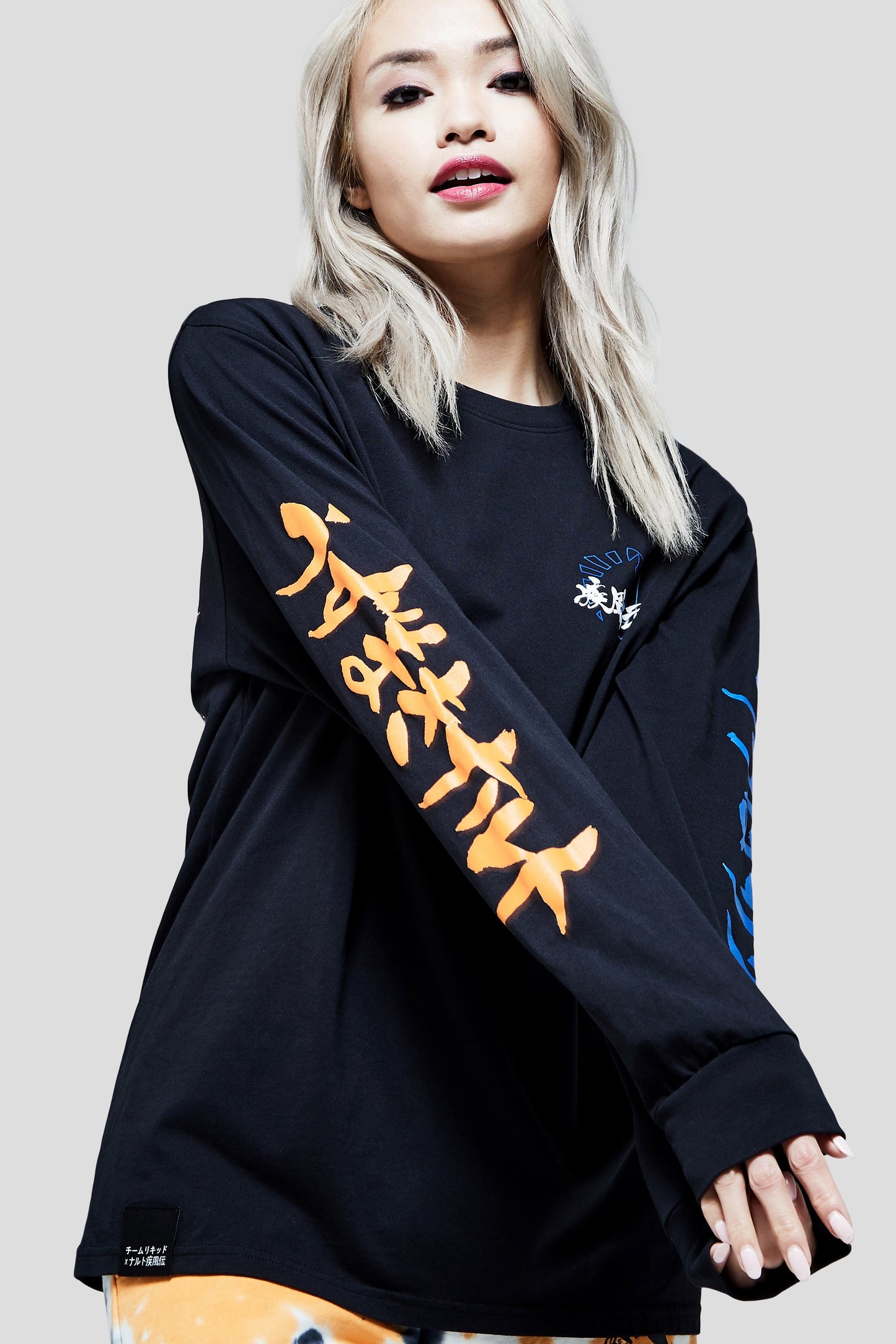 LIQUID x NARUTO VERSUS LONG SLEEVE TEE - BLACK
