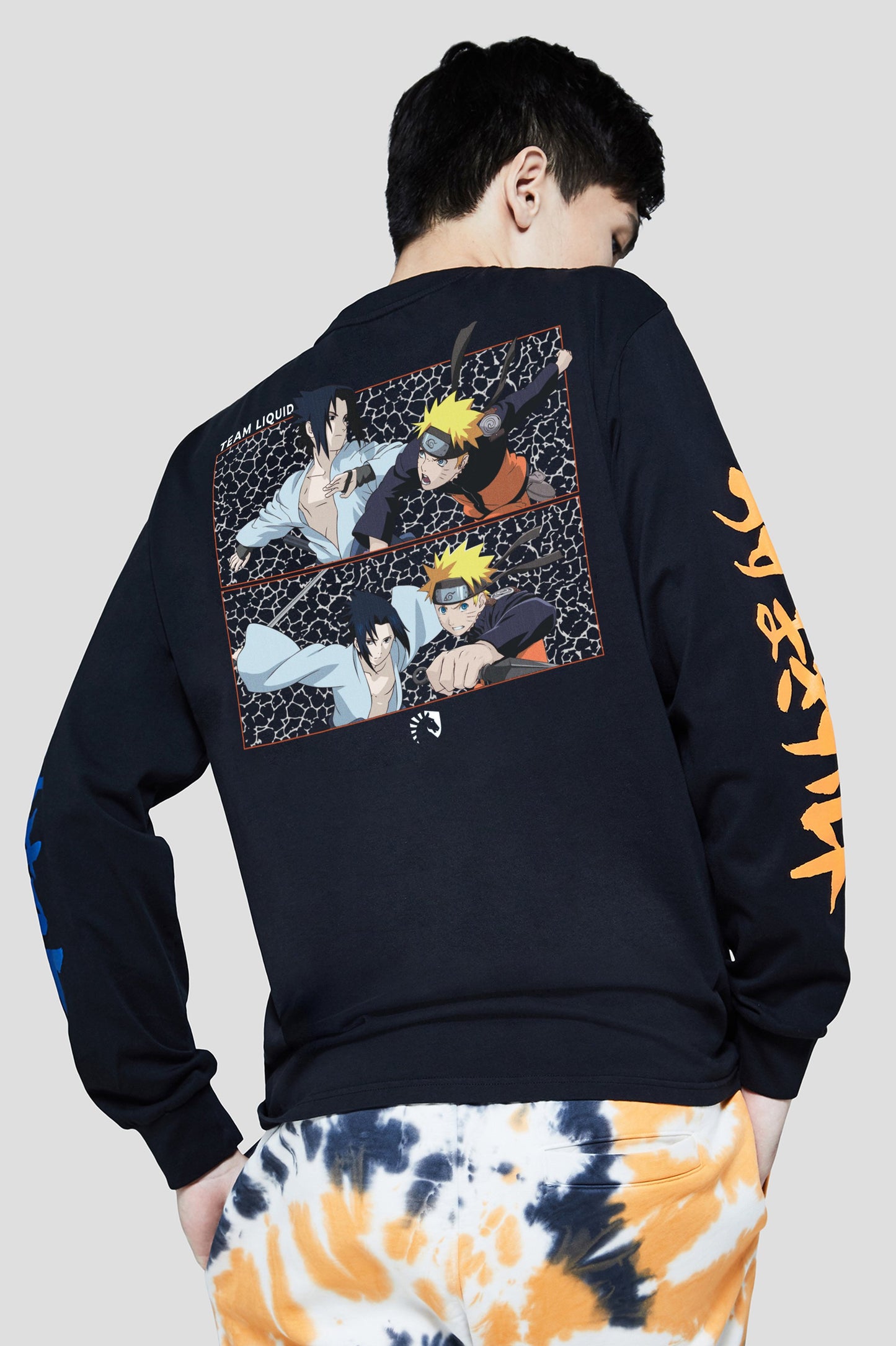 LIQUID x NARUTO VERSUS LONG SLEEVE TEE - BLACK