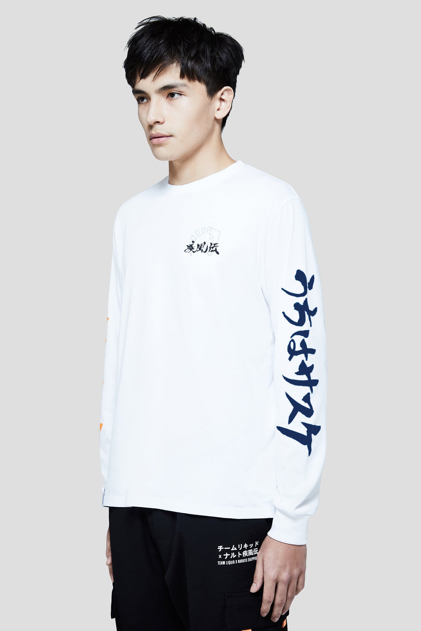 LIQUID x NARUTO VERSUS LONG SLEEVE TEE - WHITE
