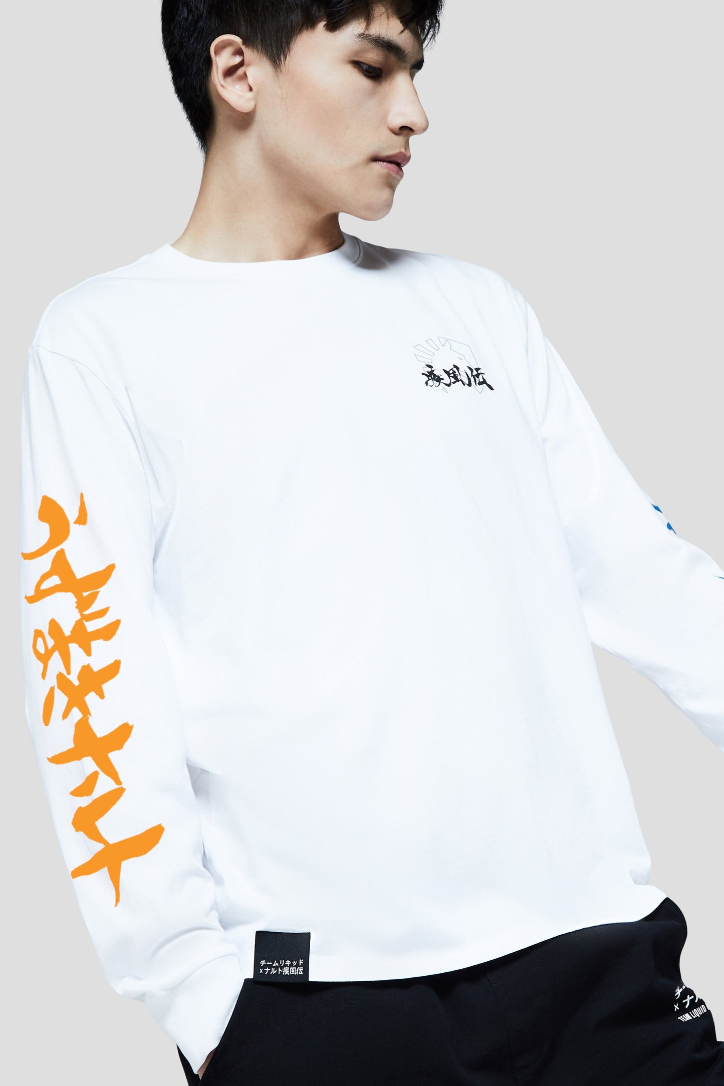 LIQUID x NARUTO VERSUS LONG SLEEVE TEE - WHITE