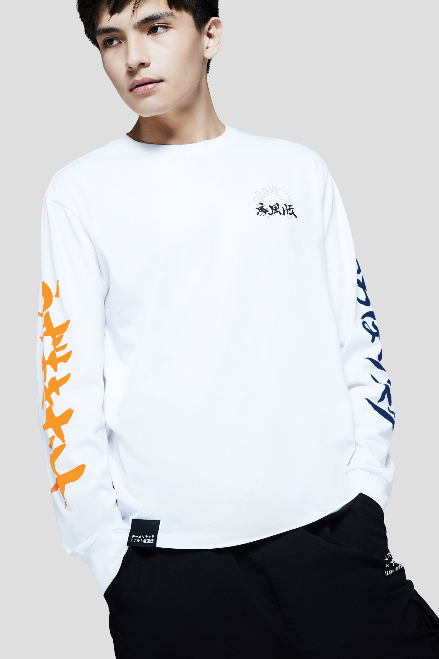 LIQUID x NARUTO VERSUS LONG SLEEVE TEE - WHITE