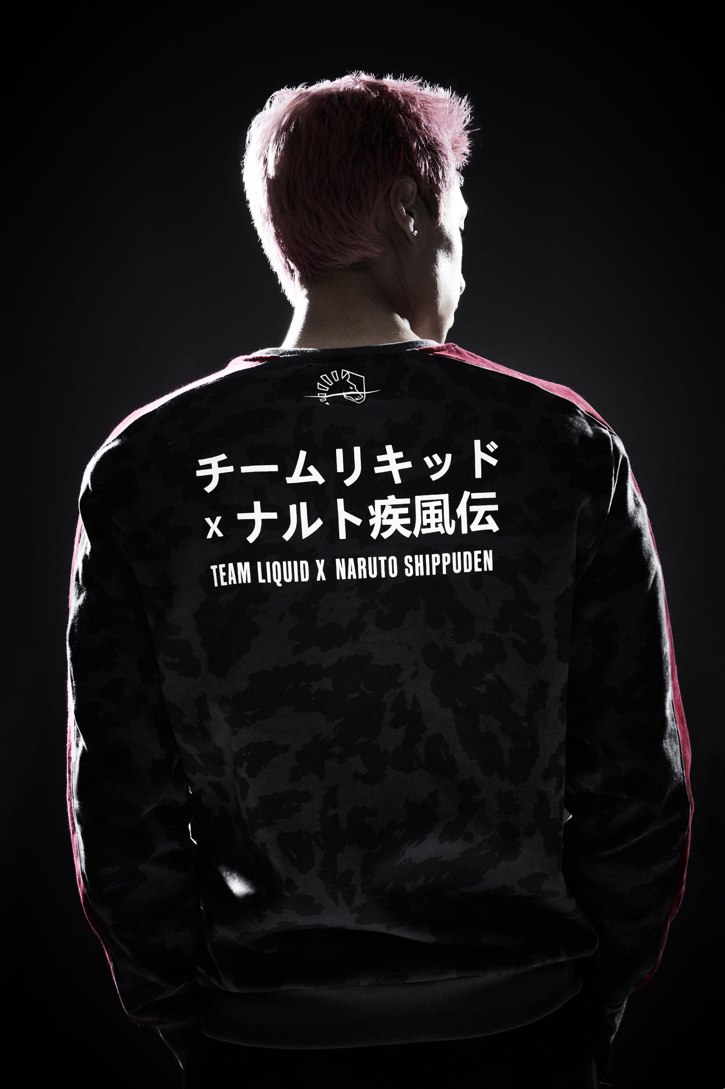 NARUTO AKATSUKI CHARCOAL PATTERN CREWNECK SWEATSHIRT