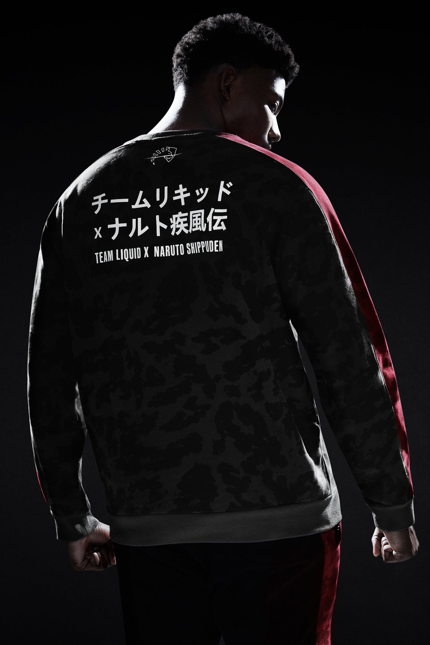 NARUTO AKATSUKI CHARCOAL PATTERN CREWNECK SWEATSHIRT