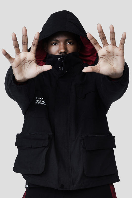 LIQUID x NARUTO AKATSUKI TSUKUYOMI ITACHI PACKABLE TECH JACKET