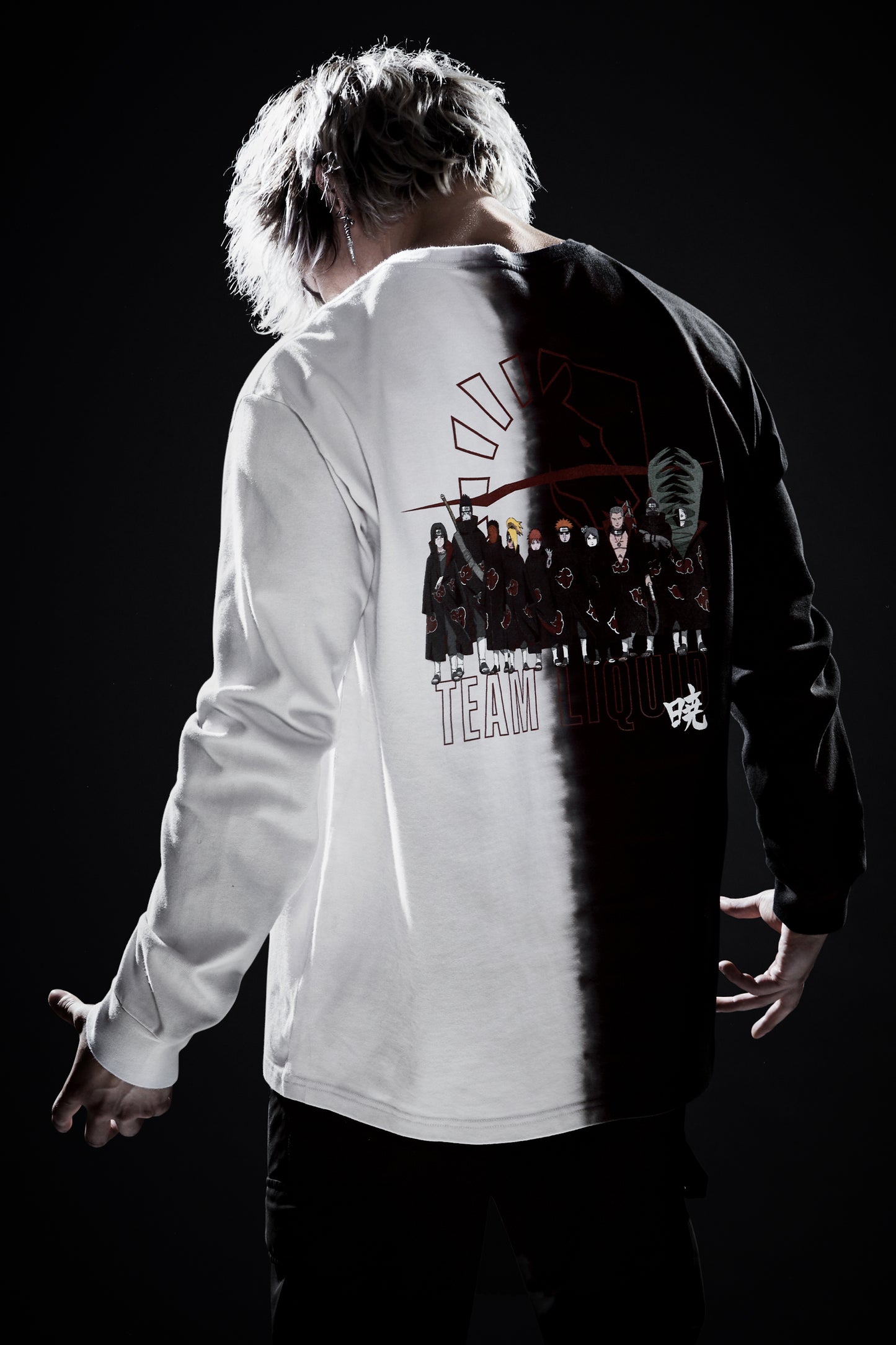 LIQUID x NARUTO AKATSUKI ZETSU DIP LONG SLEEVE TEE