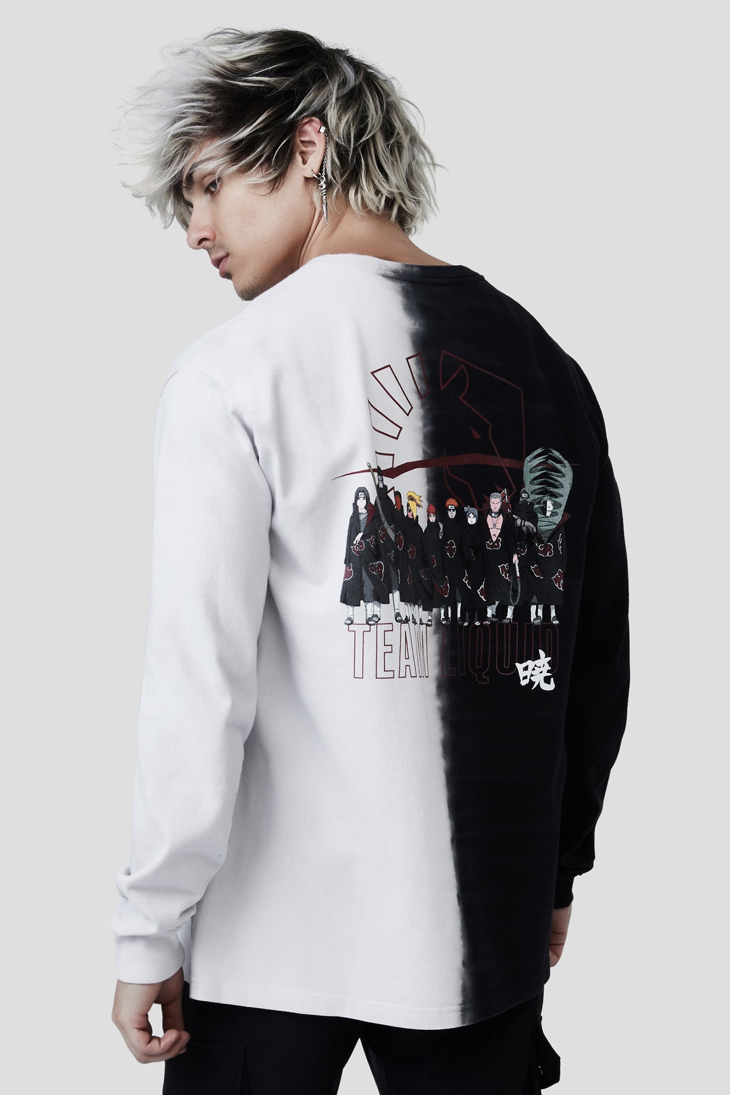 LIQUID x NARUTO AKATSUKI ZETSU DIP LONG SLEEVE TEE