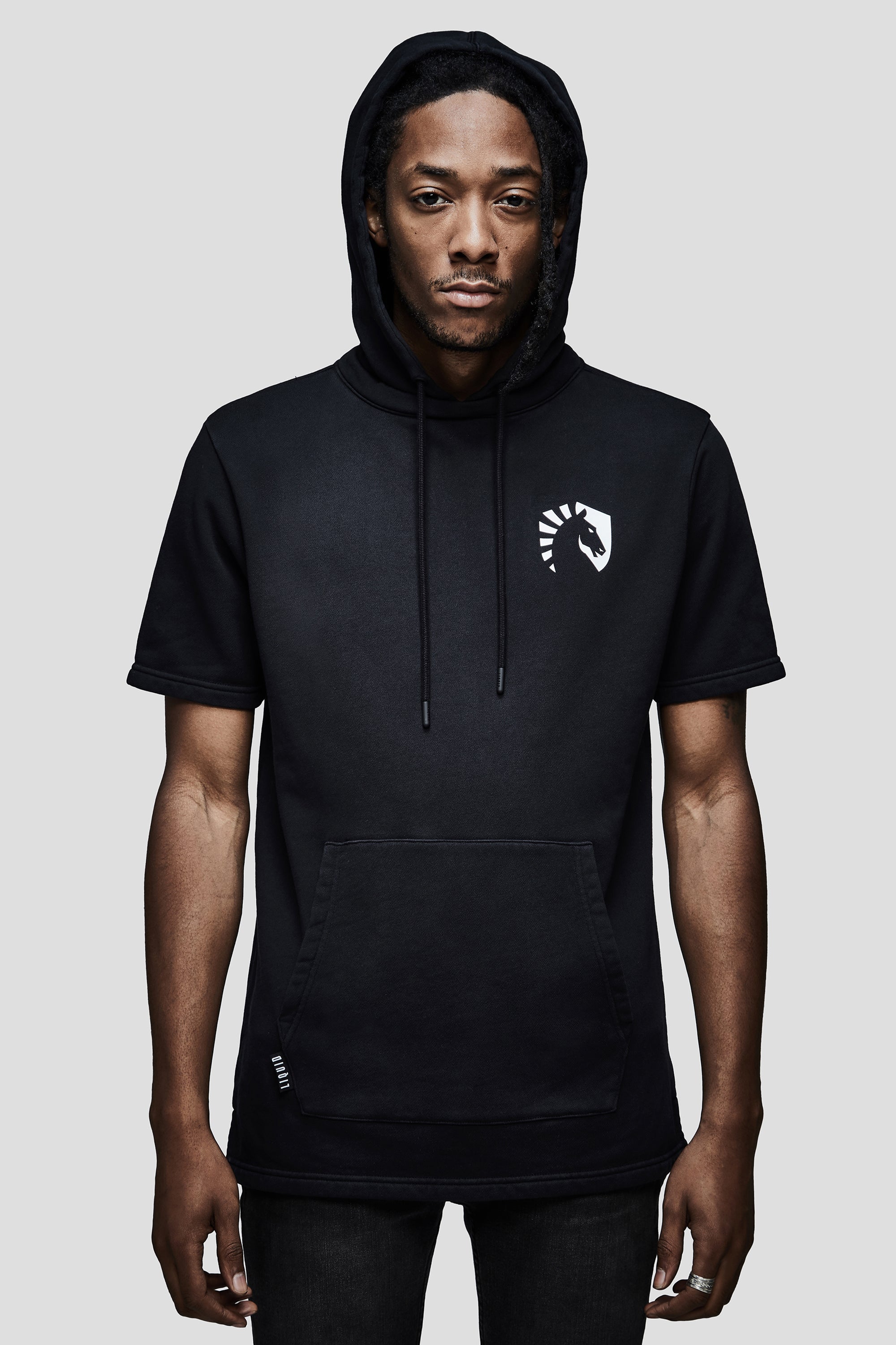 Short sleeve best sale hoodie with pockets