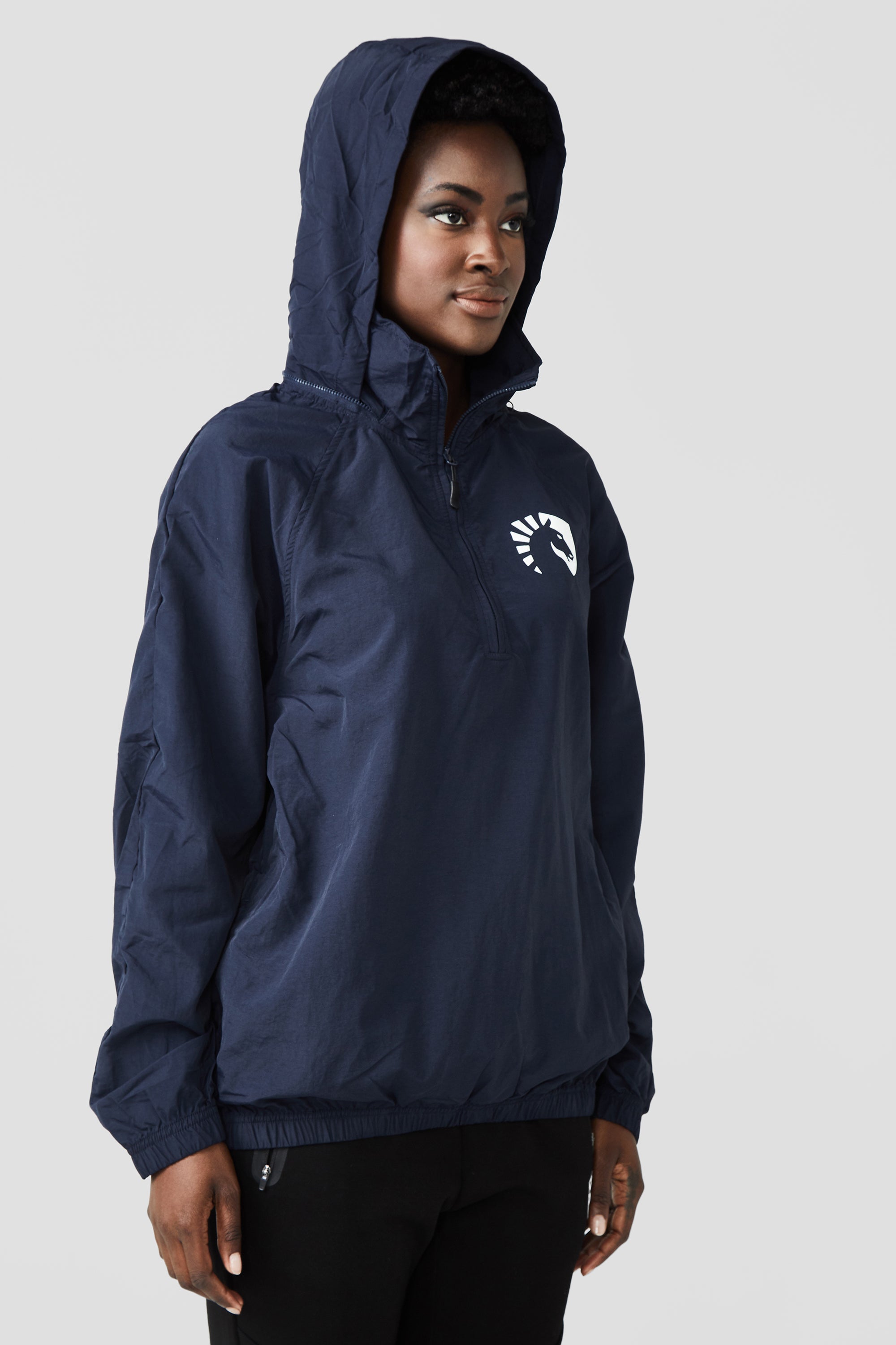 Hooded nylon windbreaker online