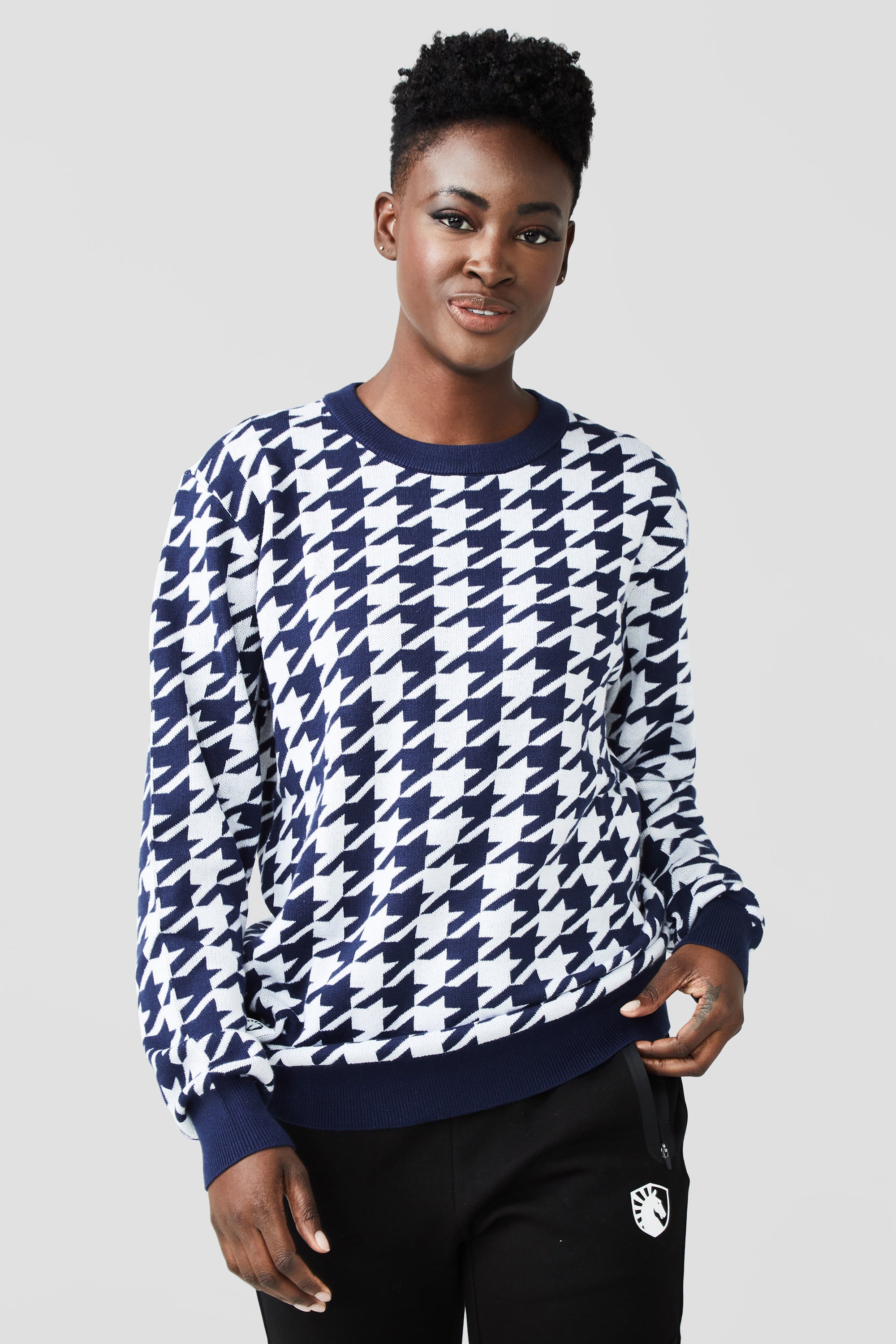 Houndstooth sweater sales